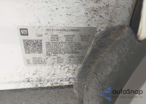 2023 Chevrolet Trailblazer Awd Rs из США, поврежденный, VIN KL79MUSL4PB088685